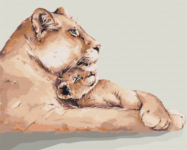 Картина по номерам "Львиное сердце"