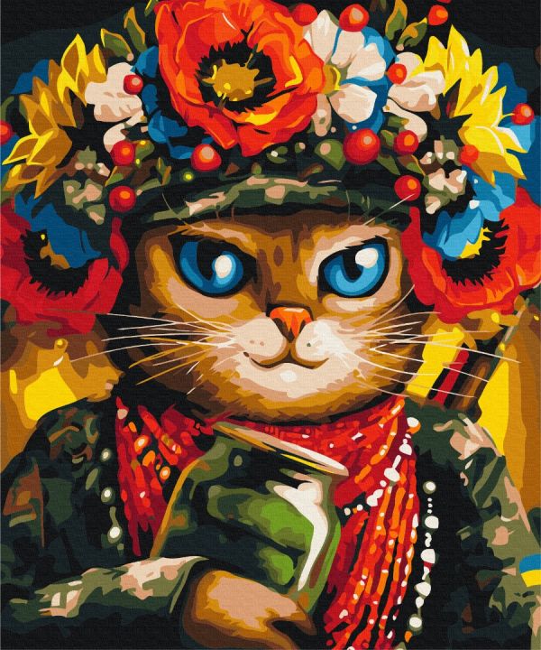 Картина по номерам "Кошка Защитница ©Марианна Пащук"
