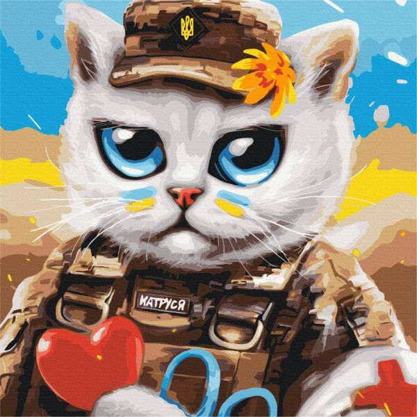 Картина по номерам "Котик врач ©Марианна Пащук"
