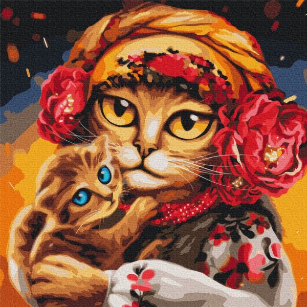 Картина по номерам "Семья котиков ©Марианна Пащук"
