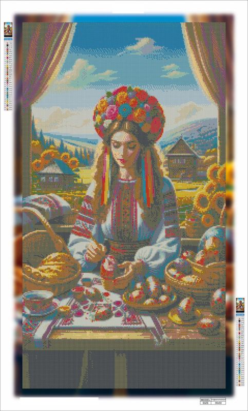 Алмазная мозаика алмазная выкладка Цветочный оберег 90x50 OG@danechkabelyi4