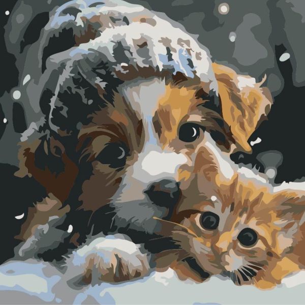 Картина за номерами 30*30см "Пухнастики"