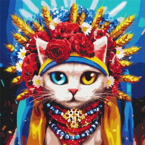 Картина по номерам "Кошка украиночка ©Марианна Пащук"