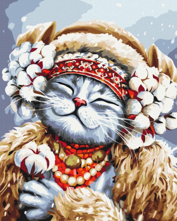 Картина по номерам "Кошка Зима ©Марианна Пащук"