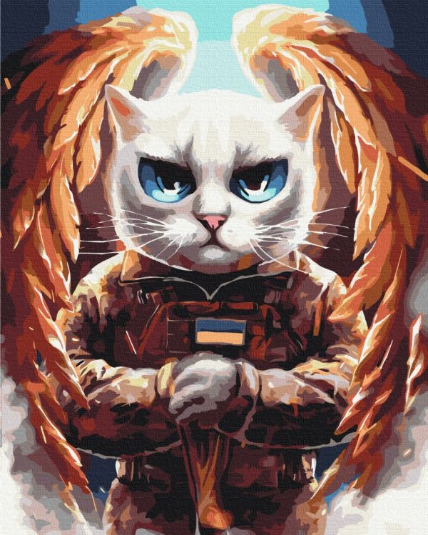 Картина по номерам "Котик Ангел ©Марианна Пащук"