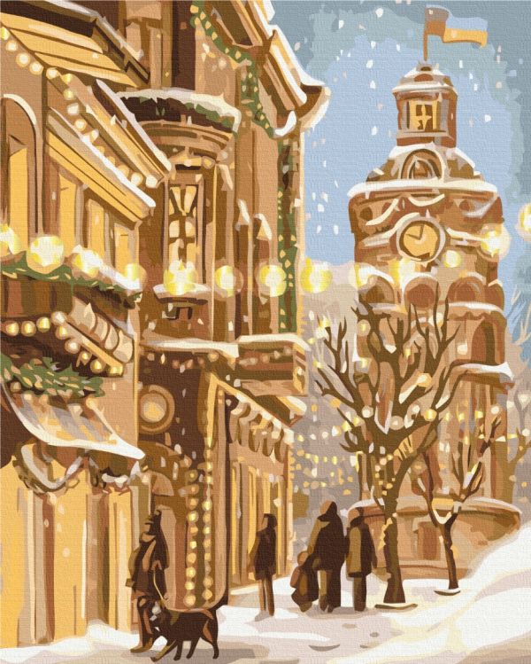 Картина по номерам "Зимова Вінниця © Olena Lazarenko"