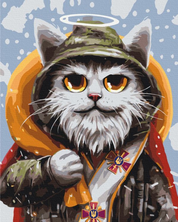 Картина по номерам "Котик святой Николай ©Марианна Пащук"