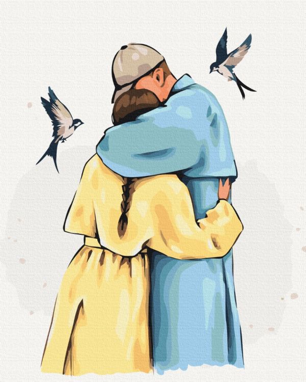 Картина по номерам "Крепкие объятия © Alla Berezovska"