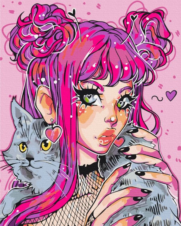 Картина по номерам "Кошачий взгляд @nila_art_art"