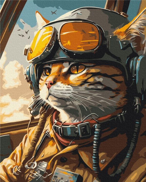 Картина по номерам "Котик на защите неба ©Марианна Пащук"