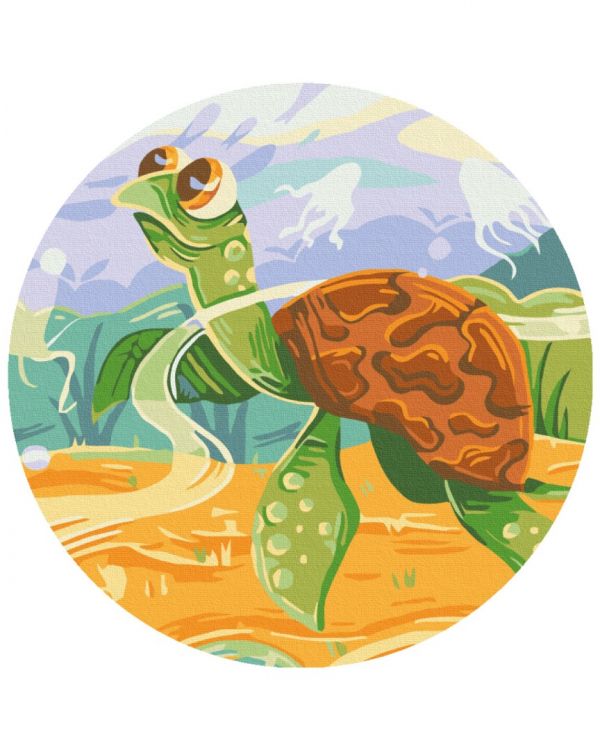 Картина по номерам круглая "Подводный мир © Didevych Kateryna"