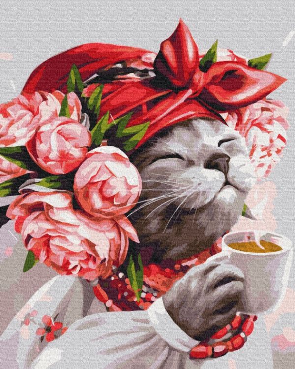 Премиуи картина по номерам "Кошка хозяйка ©Маріанна Пащук"
