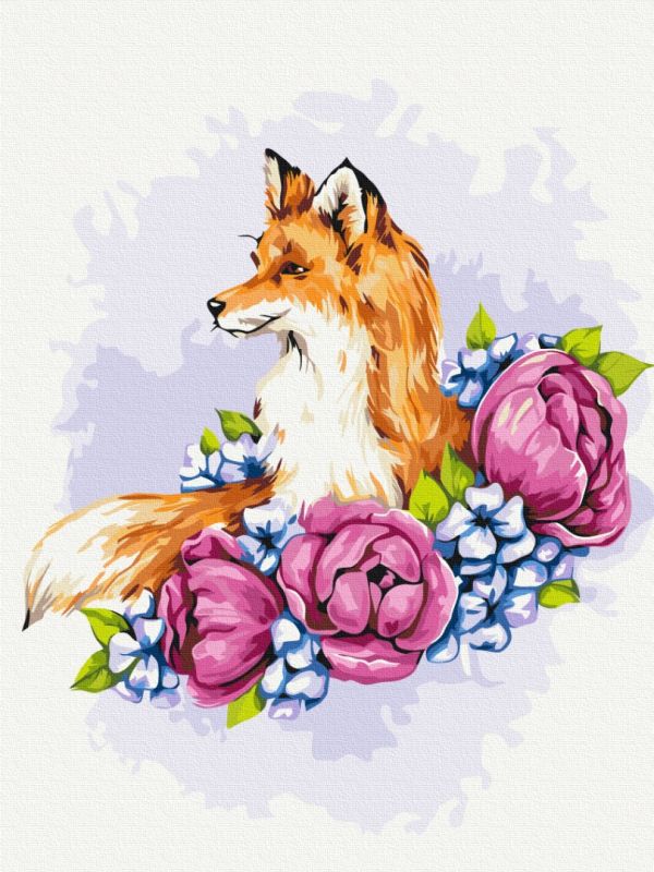 Картина по номерам "Квіткова лисиця © Anna Kulyk"