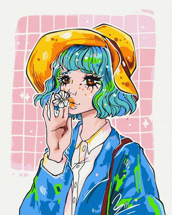 Картина по номерам "Мечтательниця @ nila_art_ar"
