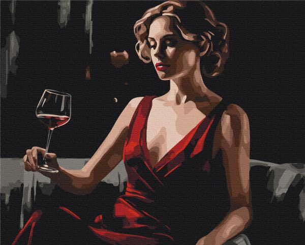 Картина по номерам "Красный акцент"