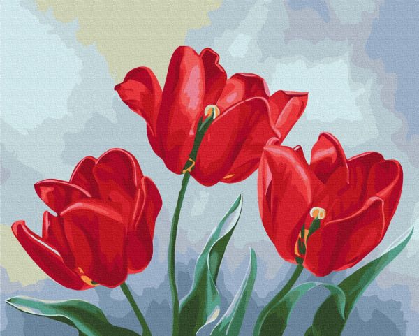 Картина по номерам "Красные тюльпаны © Anna Steshenko"