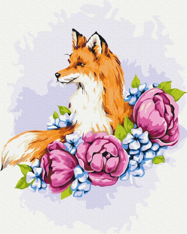 Картина по номерам "Квіткова лисиця © Anna Kulyk"