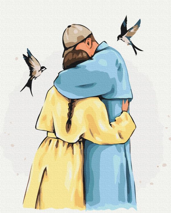 Картина по номерам "Крепкие объятия © Alla Berezovska"