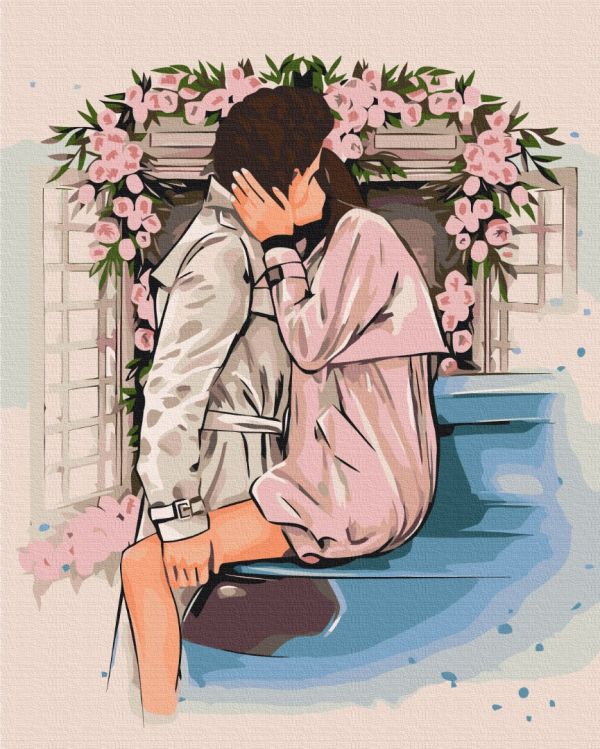 Картина по номерам "Цветочные объятия © Alla Berezovska"