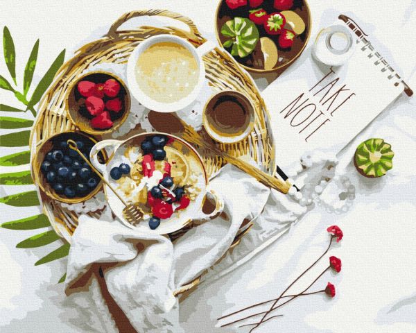 Картина по номерам "Вкусности к завтраку"
