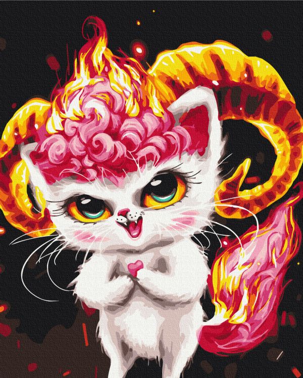 Картина за номерами "Котик Овен © Маріанна Пащук"