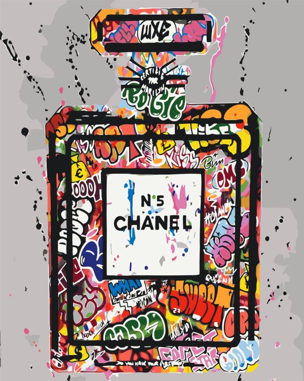 Картина по номерам chanel 5 (Шанель номер 5) арт 40*50 см Оригами LW 3476