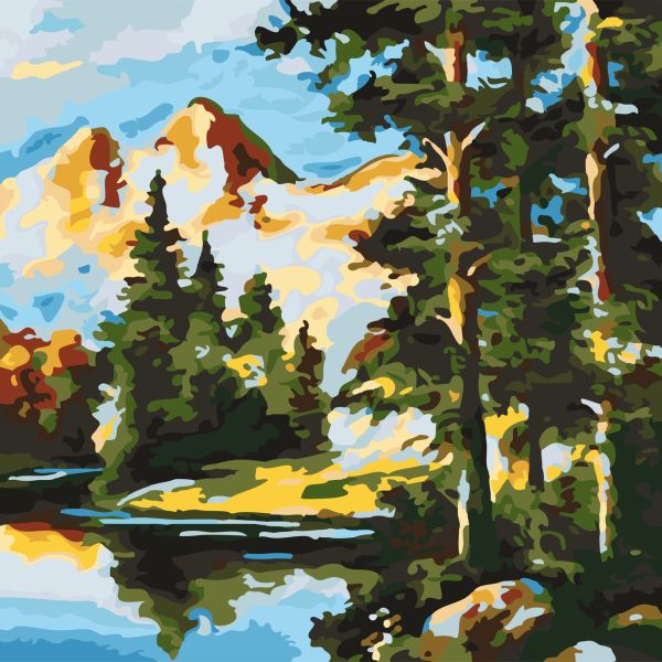 Картина за номерами 30*30см "Гірський пейзаж"