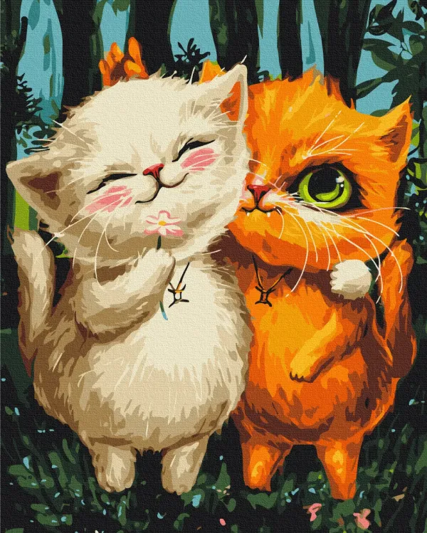 Картина за номерами "Котики Близнюки © Маріанна Пащук" BS54086 40×50 см