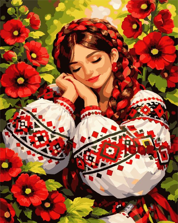 Картини за номерами "Українська квітка" 40*50 см