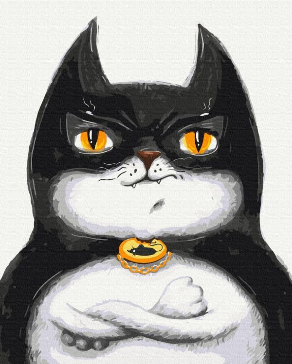 Премиуи картина по номерам "Котик Бетмэн ©Марианна Пащук"