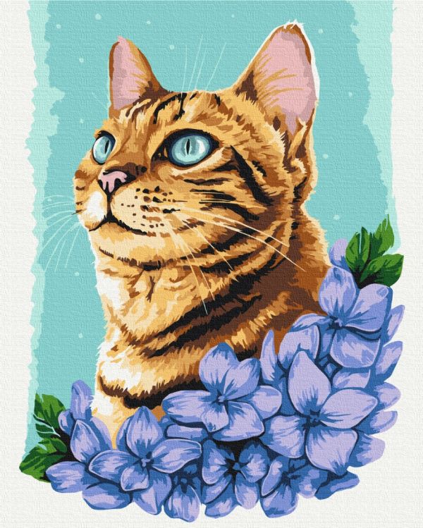 Премиуи картина по номерам "Лазурний котик © Anna Kuly"