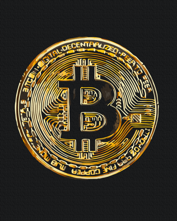 Картина по номерам "Биткоин"