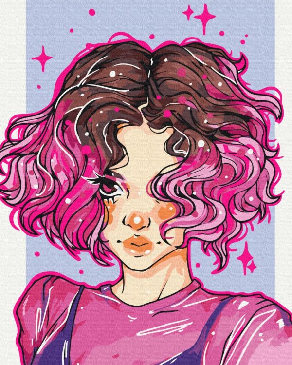 Премиуи картина по номерам "Яркие локоны @nila_art_art"