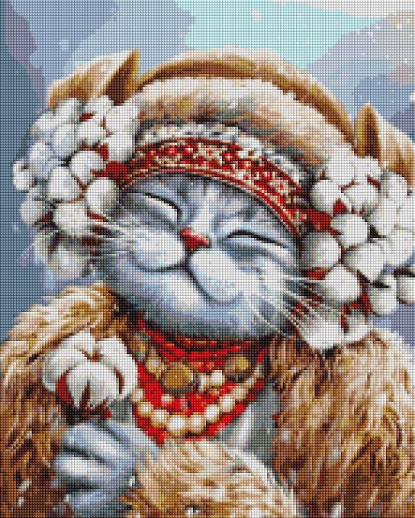 Алмазная мозаика "Киця Зима ©Маріанна Пащук"