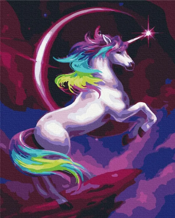 Картина за номерами "Казковий веселковий єдиноріг" BS36214L 48×60 см