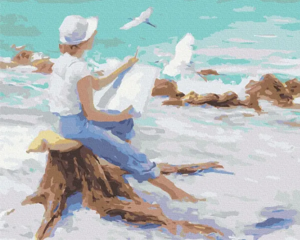 Картина за номерами "Морський нарис" BS28383 40×50 см