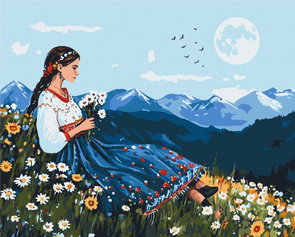 Картина по номерам "Цветущий холм"