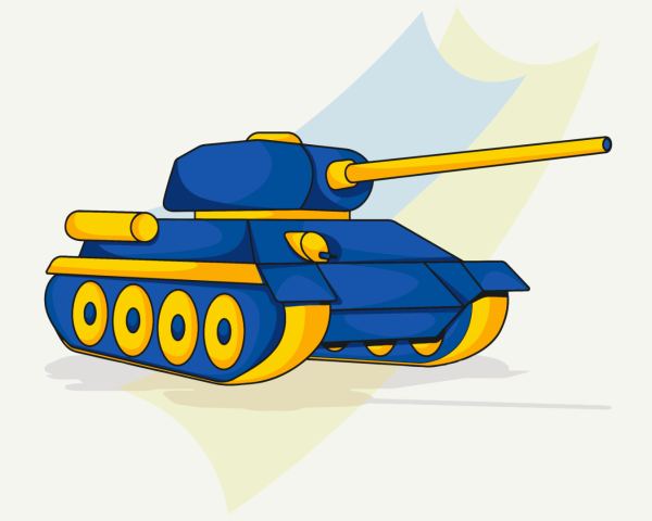 Картина по номерам "Украинский танк"