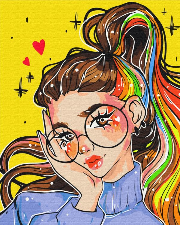 Картина по номерам "Яркий образ @nila_art_art"