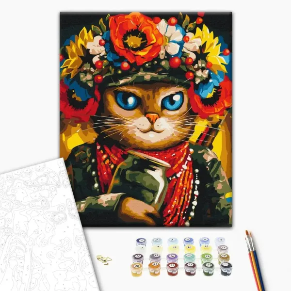 Картина за номерами "Кішка Захисниця ©Маріанна Пащук" BS53082 40×50 см