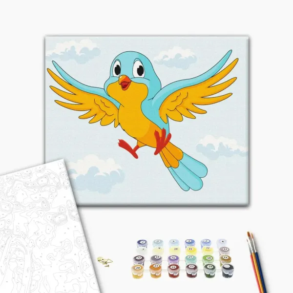 Картина за номерами "Пташка українка" BS53153L 48×60 см