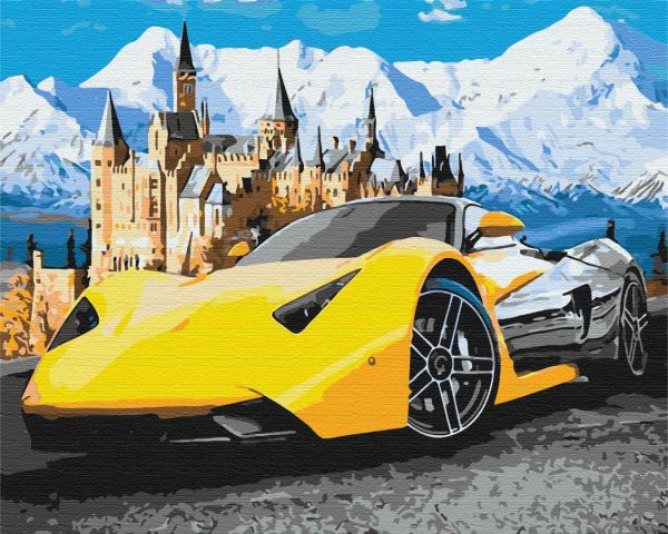 Премиуи картина по номерам "Lamborghini у замка"