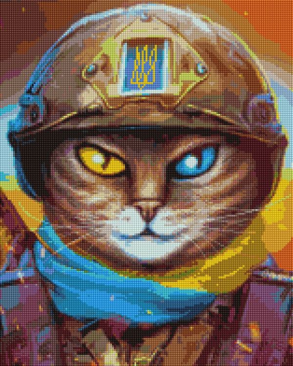 Алмазная мозаика "Котик Захисник ©Маріанна Пащук"