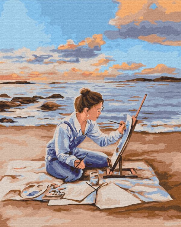 Премиуи картина по номерам "Нарисованний закат © Mykhailyshyna Daria"
