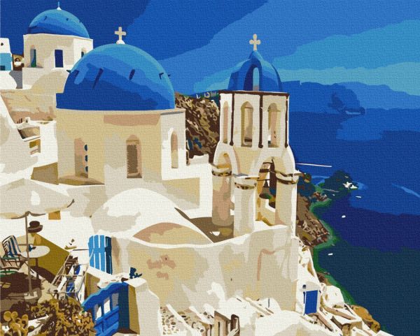 Премиуи картина по номерам "Вид на Санторини"