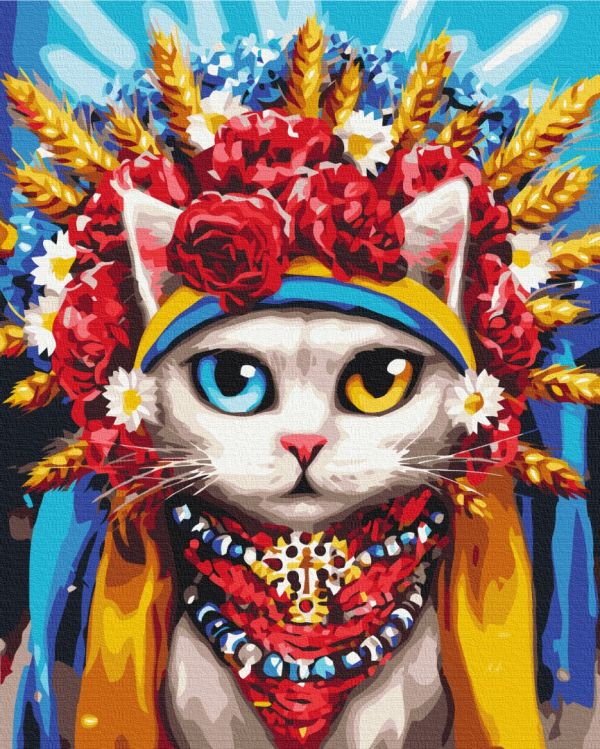 Премиуи картина по номерам "Кошка украиночка ©Марианна Пащук"