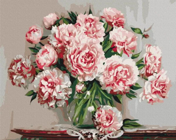 Картина за номерами "Садові піони" BS5581 40×50 см