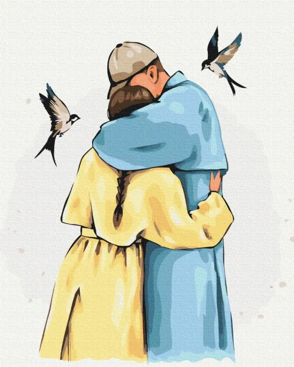 Картина за номерами "Міцні обійми ©Alla Berezovska" BS53453 40×50 см