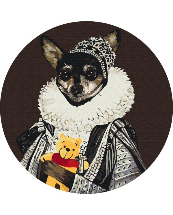 Картина по номерам круглая "Ее Величество Чихуахуа © Telonitskaya Kristina"