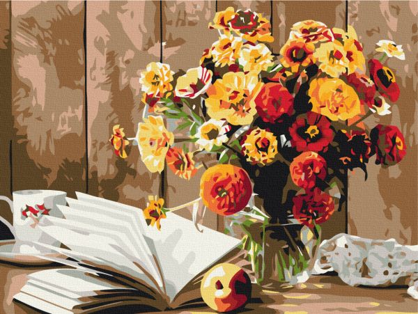 Премиуи картина по номерам "Книжный натюрморт"